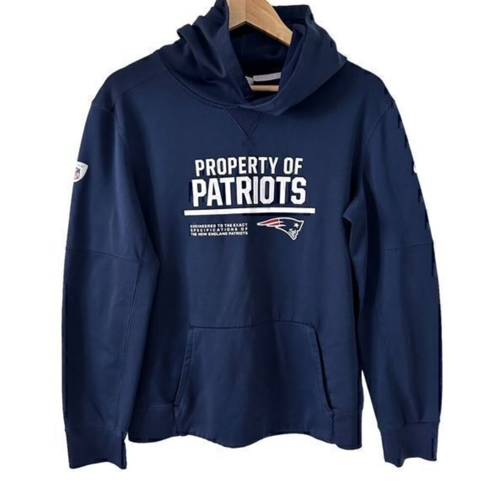 Nike Unisex NFL On Field Property of Patriots Pullover Polyester Hoodie Size XL